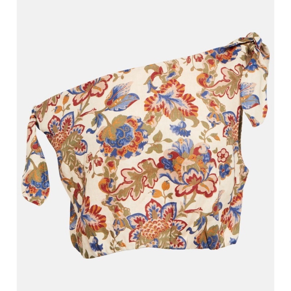 NWOT SIR Bettina Floral Linen Crop Top